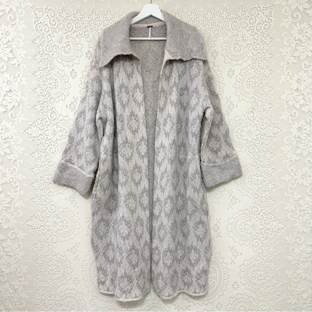 Free People Like a Diamond Sweater Coat in Icy Diamonds Combo